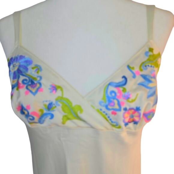 Womens misses size M medium intimates sleep sleepwear gown pjs 8 10 embordered - Picture 1 of 10